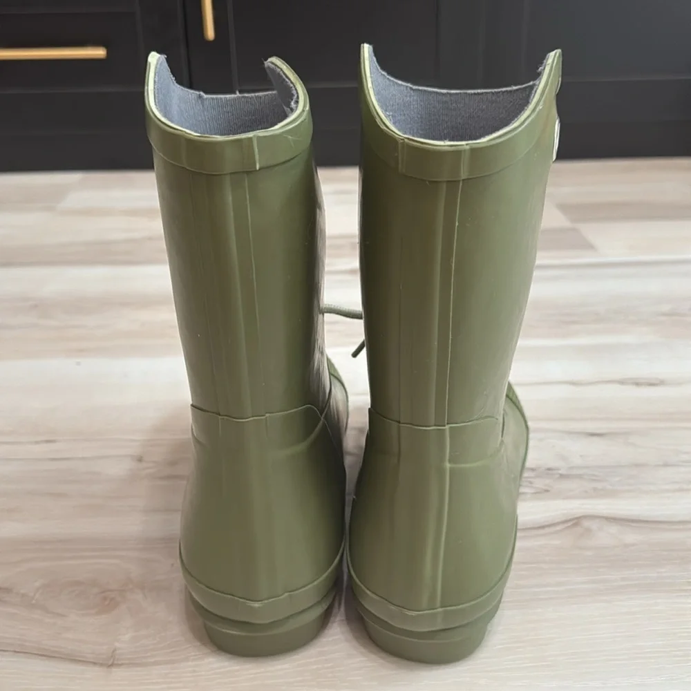 Nomad Lace-Up Detail Rubber Rain Boots - Picture 7 of 8